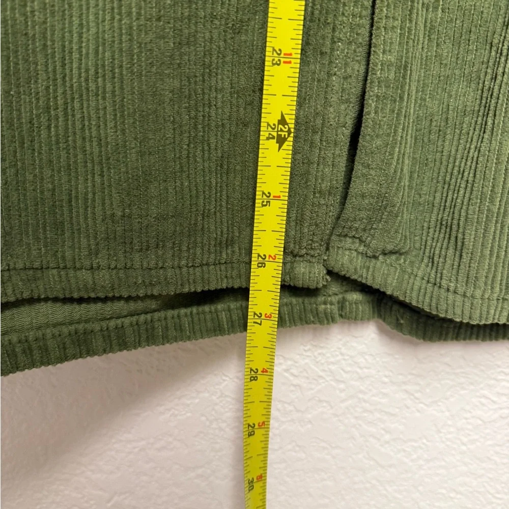 Pilcro Anthropologie Olive Corduroy Button Front Skirt Plus Size 26W - Picture 4 of 10